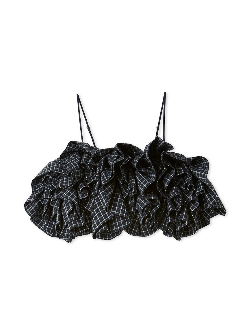 emmi atelier「チェックフリルビスチェ【セットアップ対応】」|ベスト・ジレ|