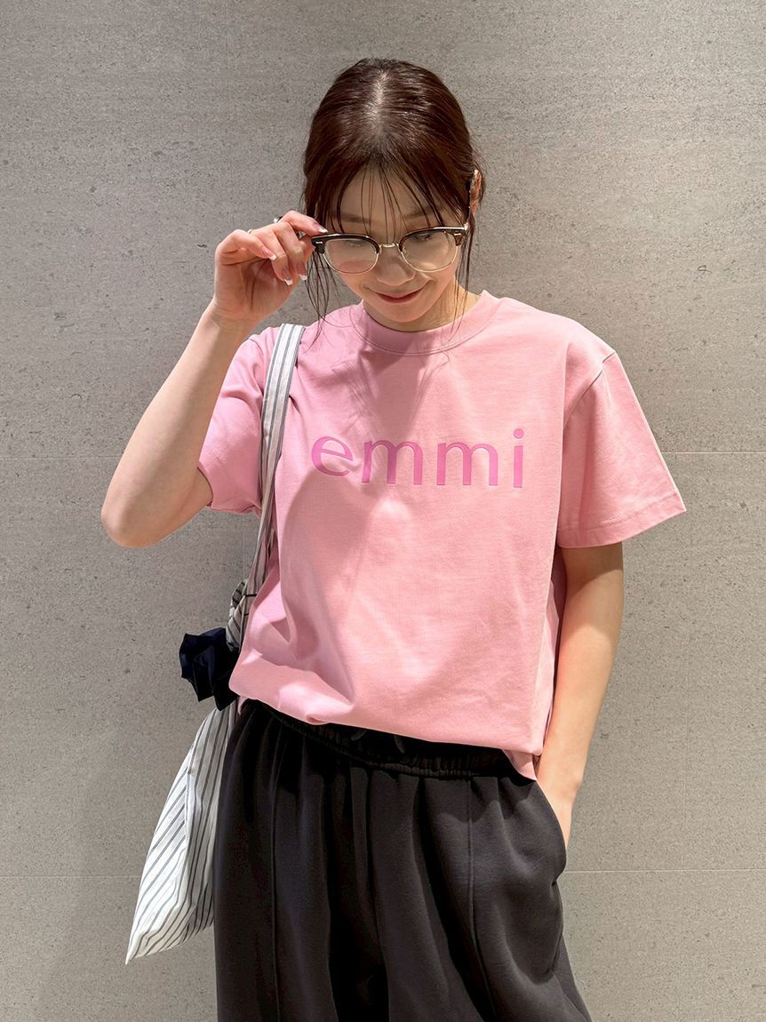 emmi atelier「【ONLINE限定カラーあり】eco emmiロゴTシャツ/UVカット」|Tシャツ・カットソー|