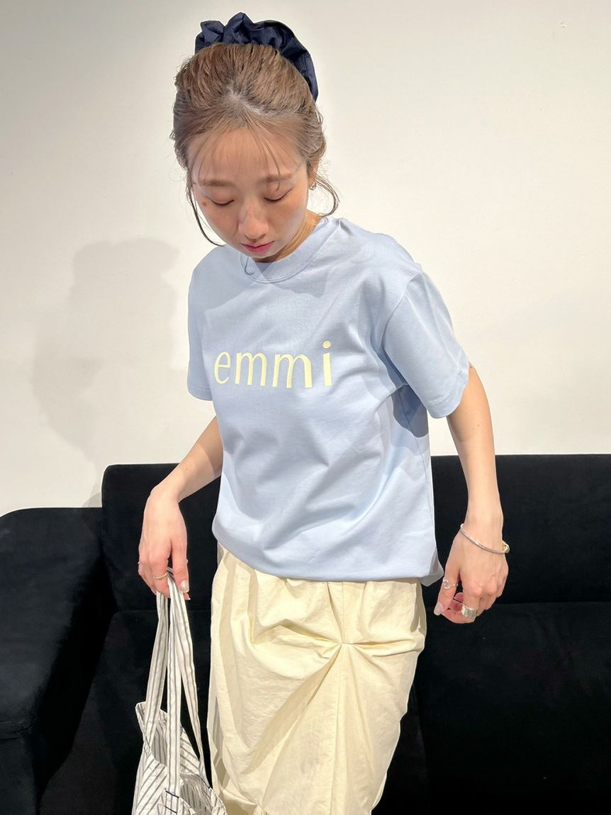 emmi atelier「【ONLINE限定カラーあり】eco emmiロゴTシャツ/UVカット」|Tシャツ・カットソー|