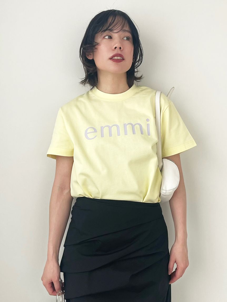 emmi atelier「【ONLINE限定カラーあり】eco emmiロゴTシャツ/UVカット」|Tシャツ・カットソー|