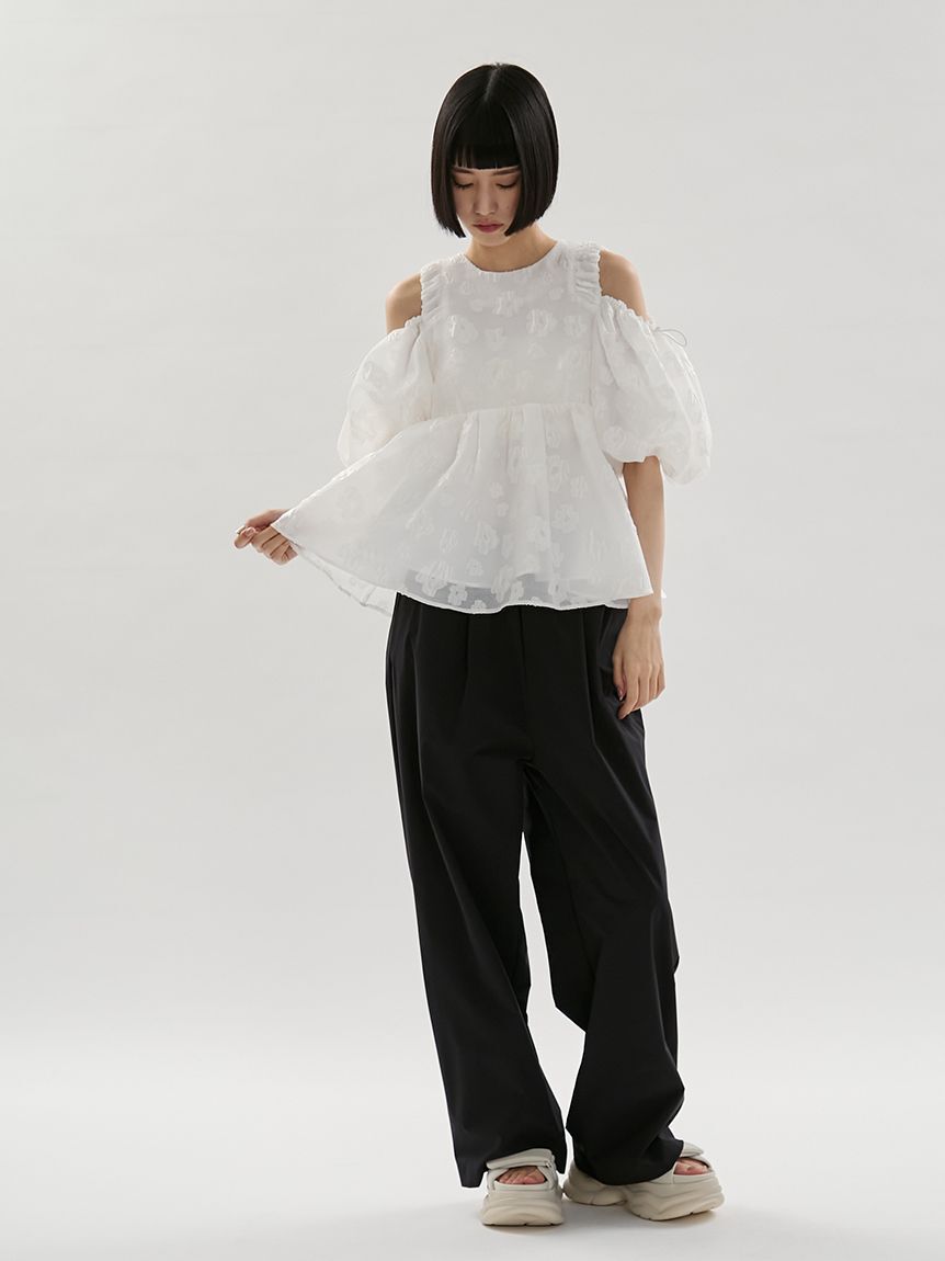 emmi atelier「【Movique】アクティブイージーパンツ/撥水/UVカット/接触冷感」|チノ|