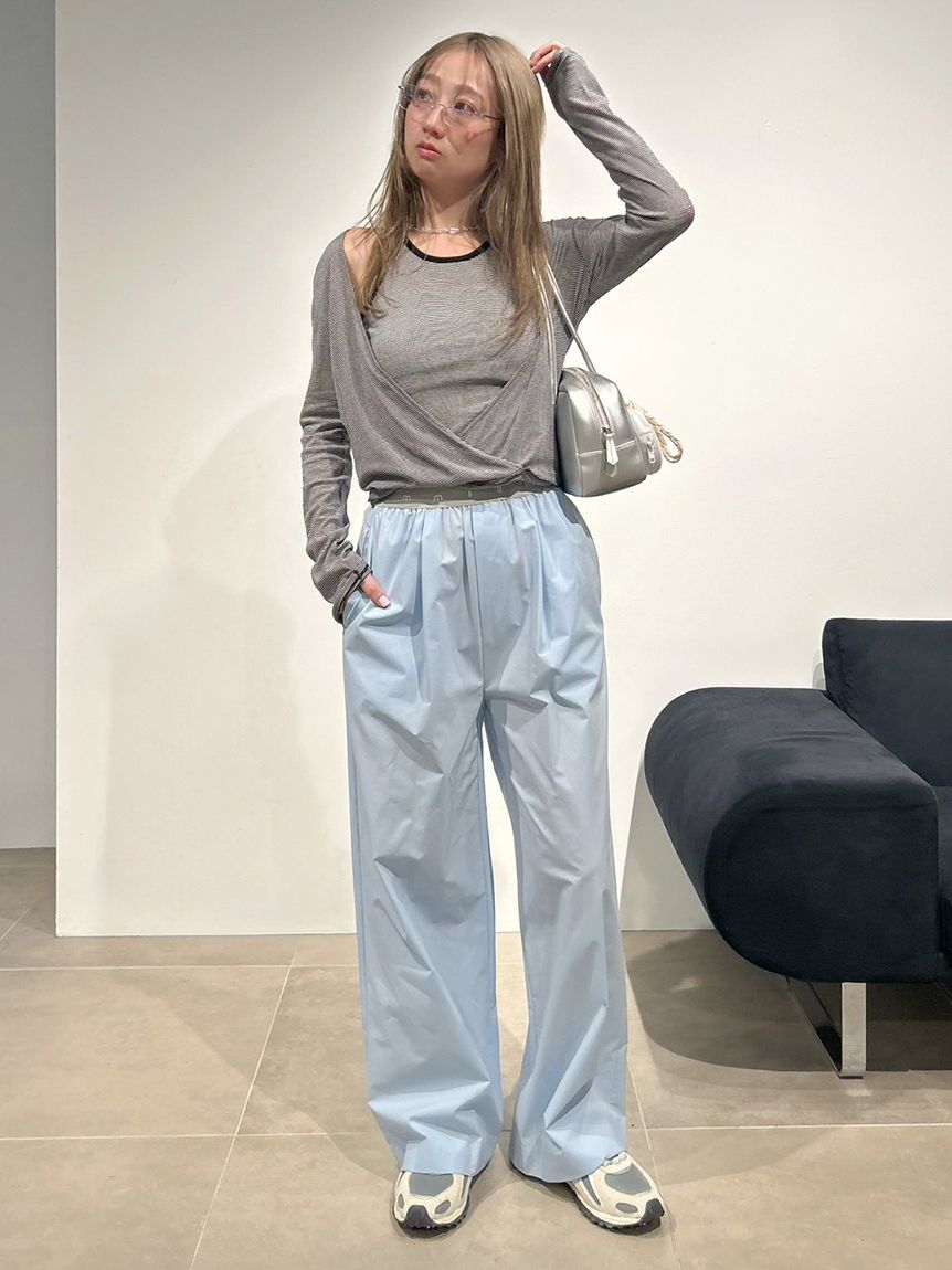 emmi atelier「【Movique】アクティブイージーパンツ/撥水/UVカット/接触冷感」|チノ|