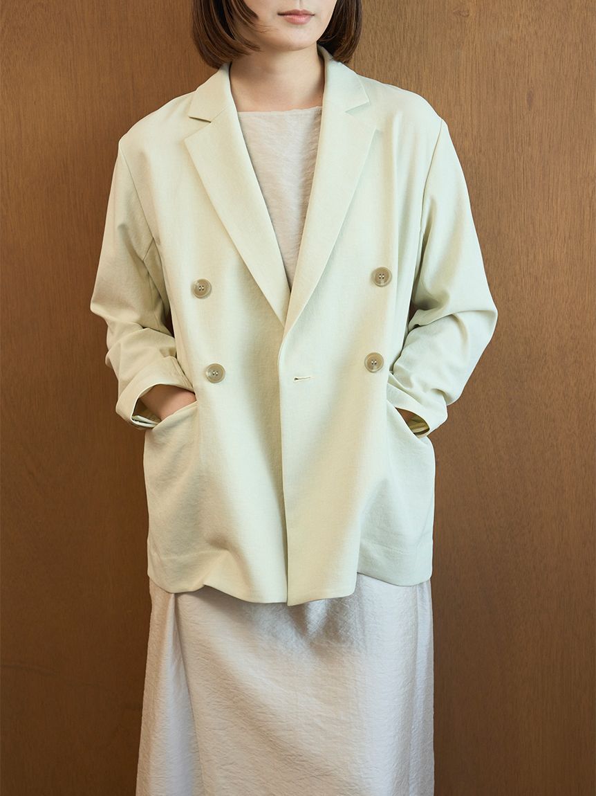 emmi atelier「リラックスダブルブレストジャケット【セットアップ対応】」|テーラードジャケット|