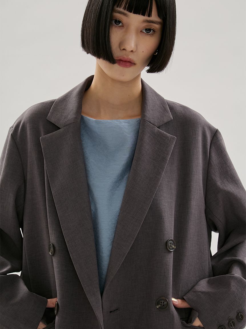 emmi atelier「リラックスダブルブレストジャケット【セットアップ対応】」|テーラードジャケット|