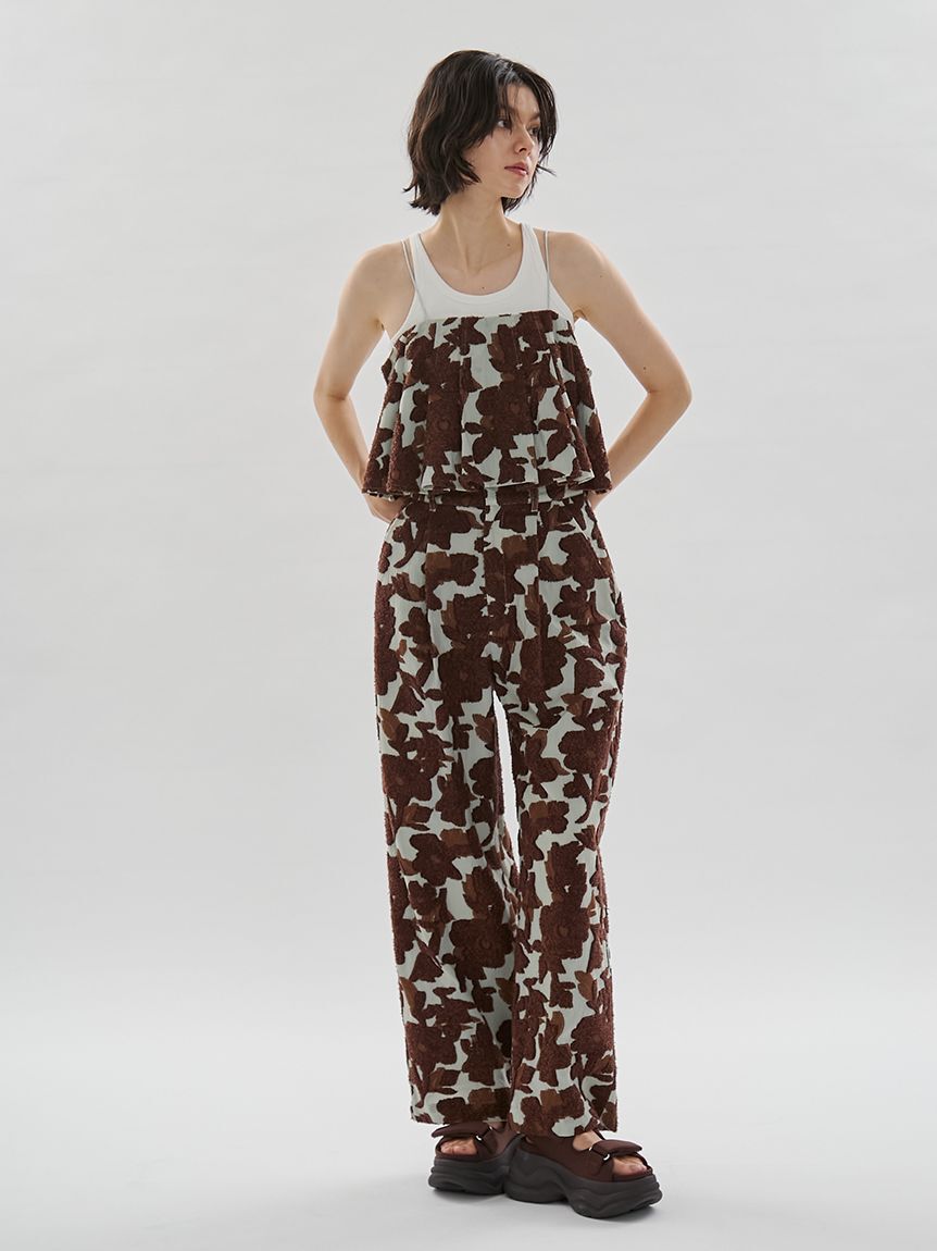 emmi atelier「ジャガードタックパンツ【セットアップ対応】」|チノ|