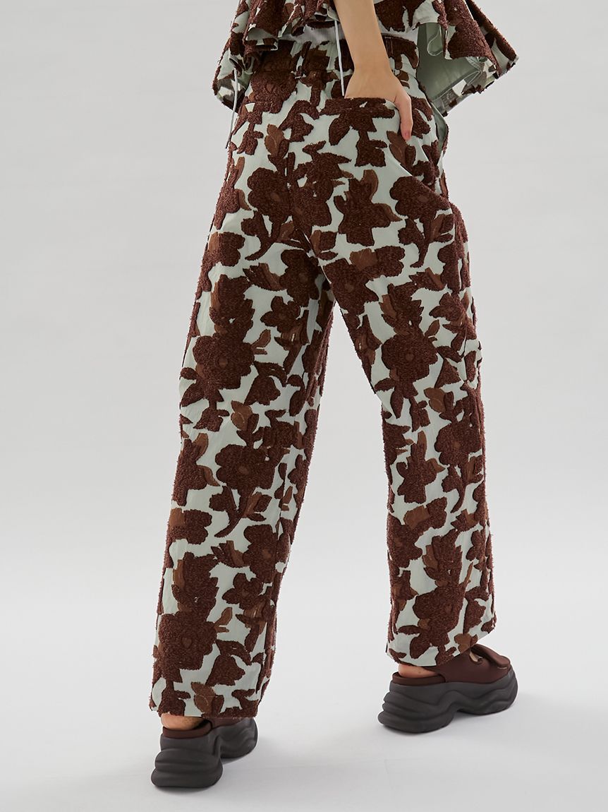 emmi atelier「ジャガードタックパンツ【セットアップ対応】」|チノ|