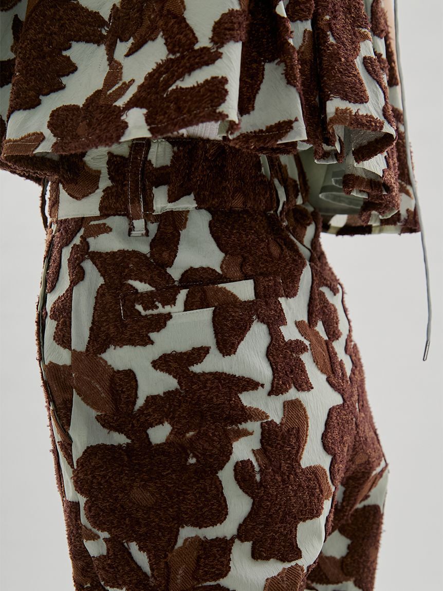 emmi atelier「ジャガードタックパンツ【セットアップ対応】」|チノ|