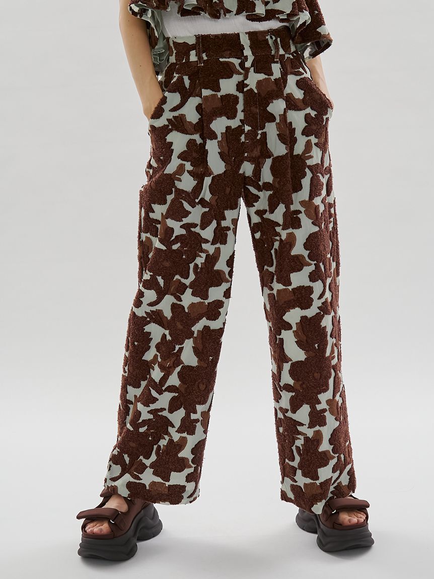 emmi atelier「ジャガードタックパンツ【セットアップ対応】」|チノ|MNT