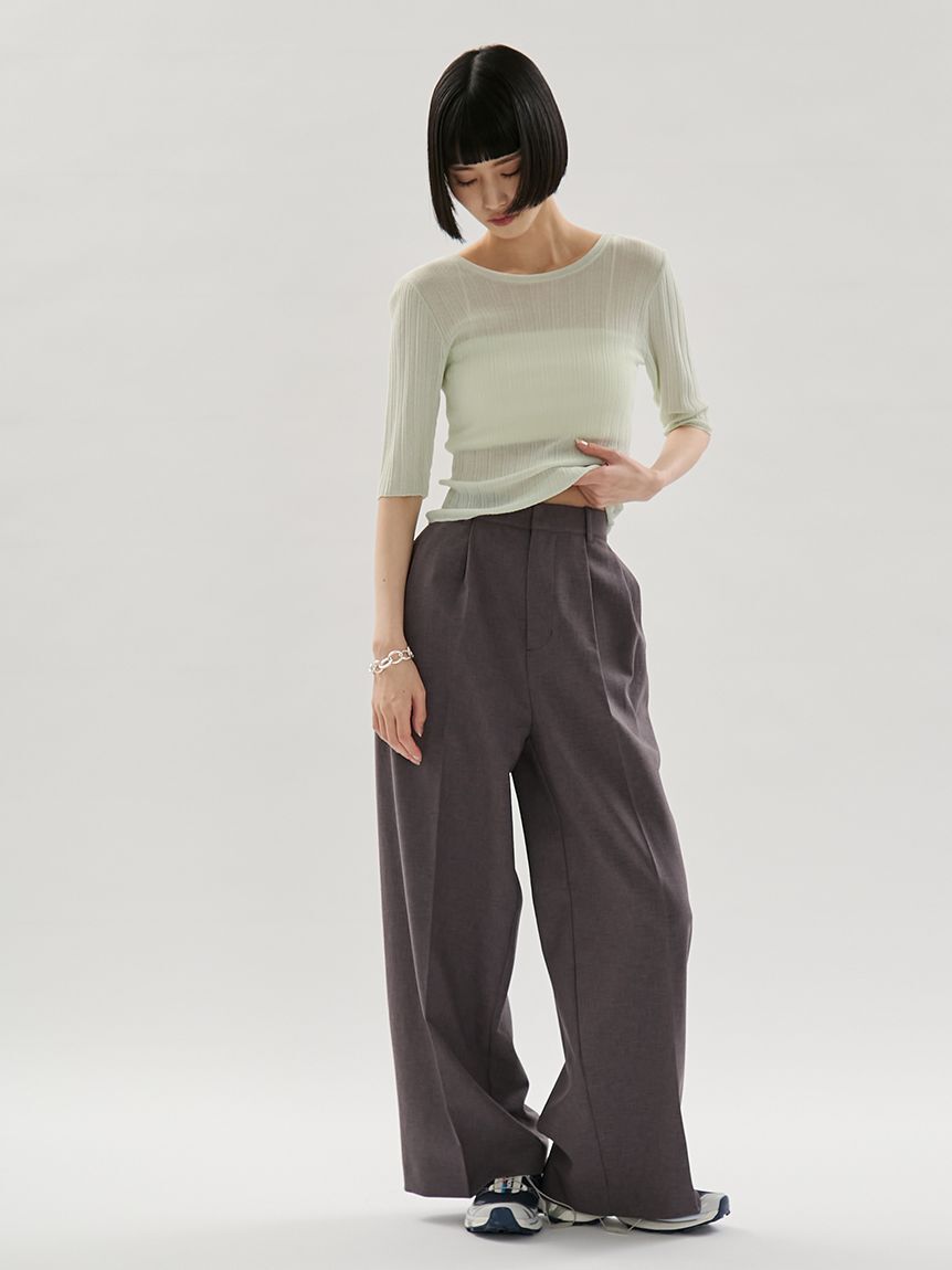 emmi atelier「シアーリブニット」|ニット・セーター|