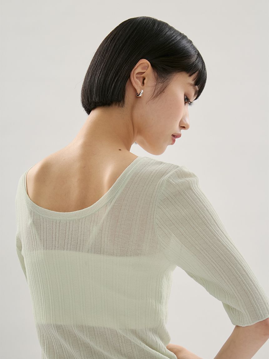 emmi atelier「シアーリブニット」|ニット・セーター|