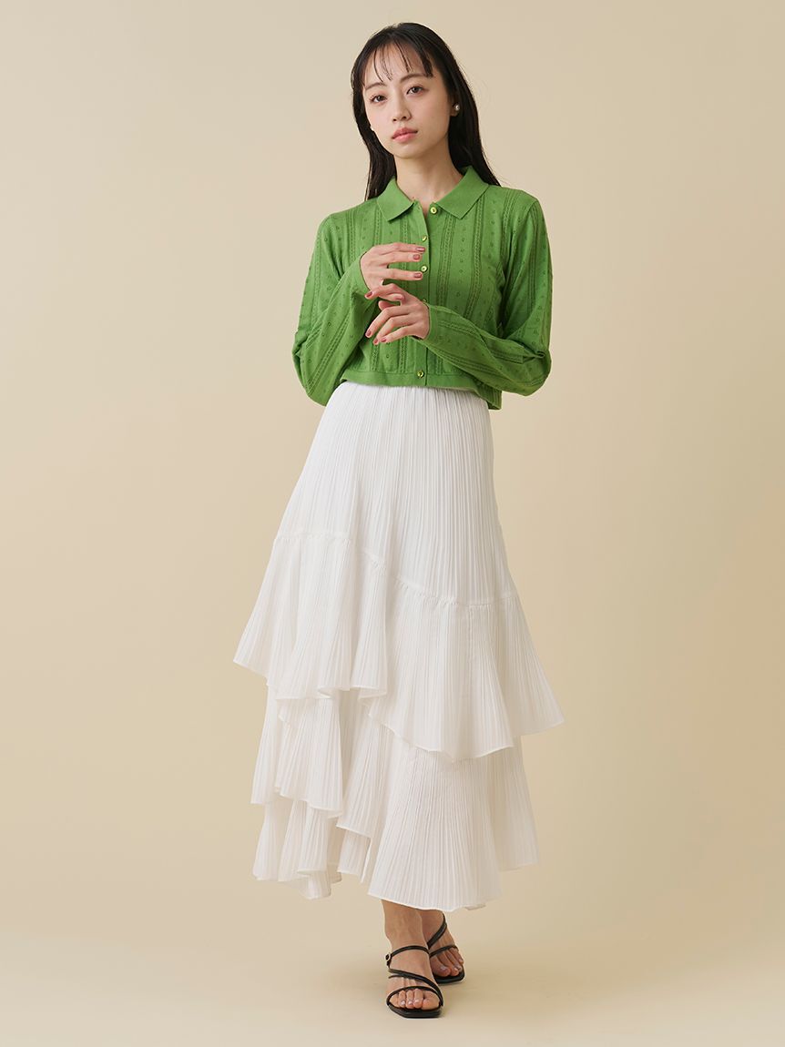 SNIDEL「カラーテクスチャードニットカーディガン」|カーディガン|