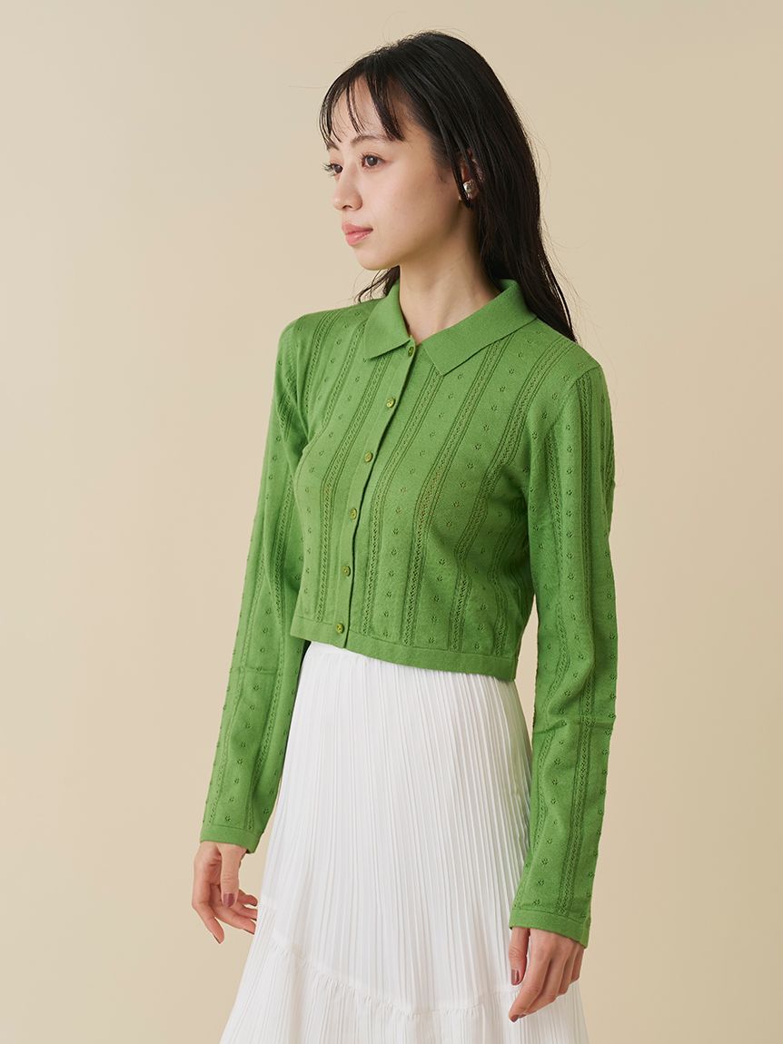 SNIDEL「カラーテクスチャードニットカーディガン」|カーディガン|