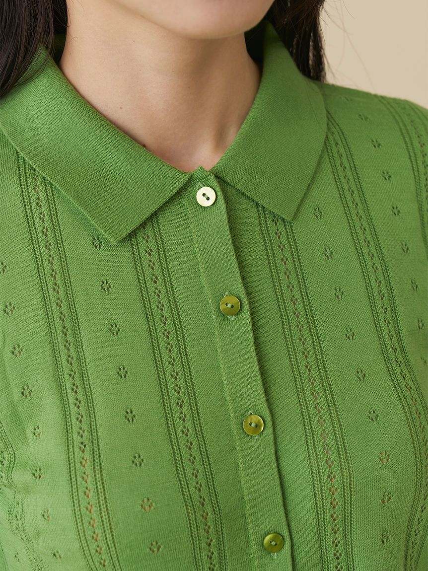 SNIDEL「カラーテクスチャードニットカーディガン」|カーディガン|