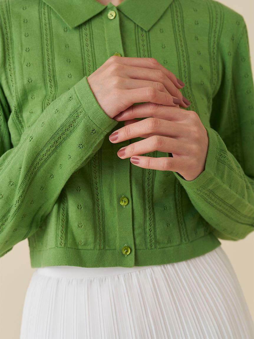 SNIDEL「カラーテクスチャードニットカーディガン」|カーディガン|