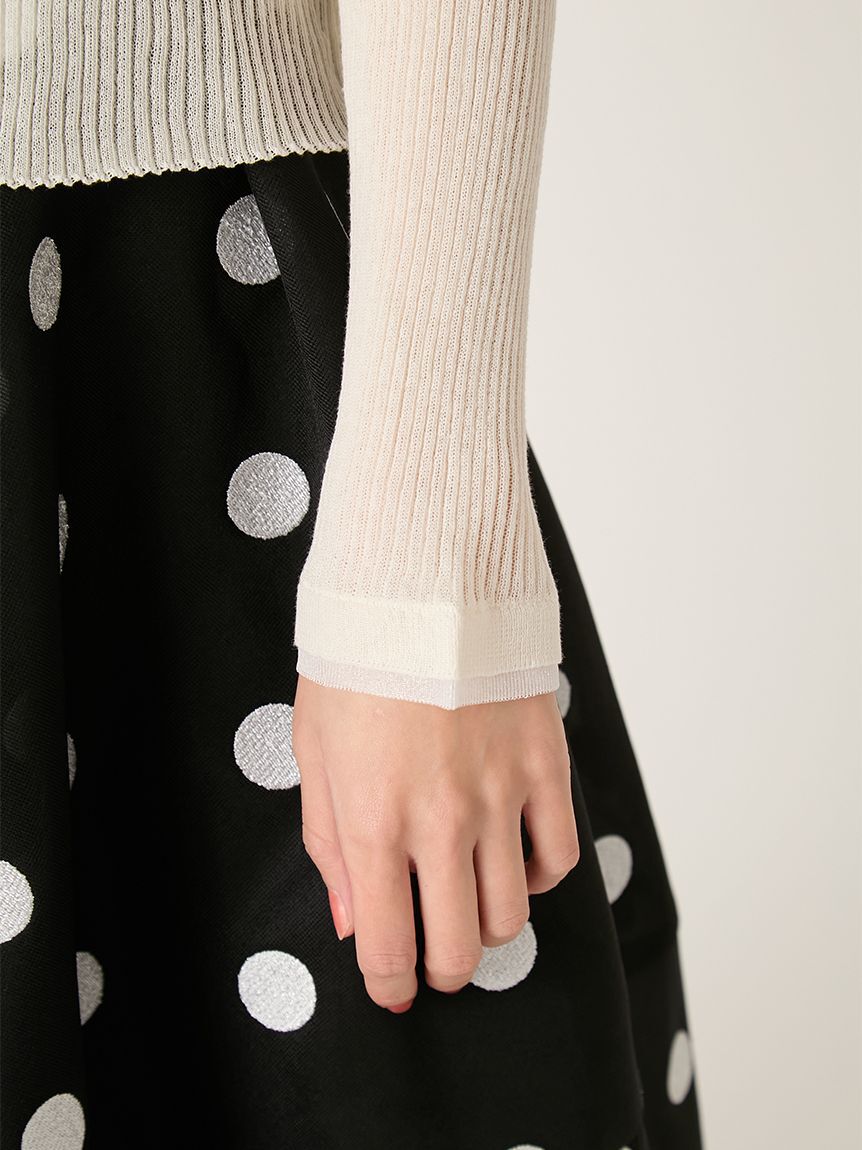 FRAY I.D「スキッパーポロカラーリブカーディガン」|カーディガン|