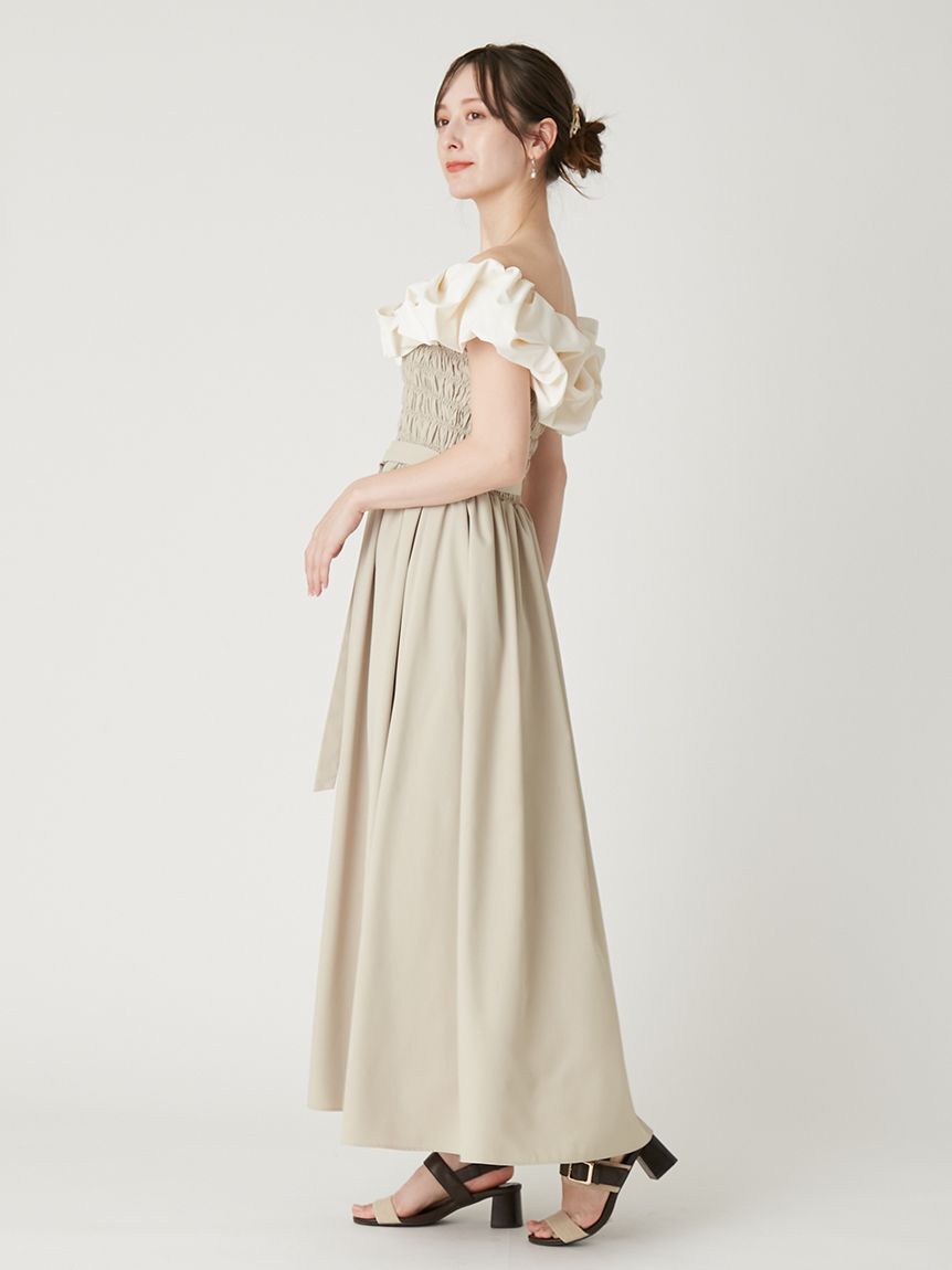 FRAY I.D「バルーンフリルシャーリングワンピース」|ワンピース|