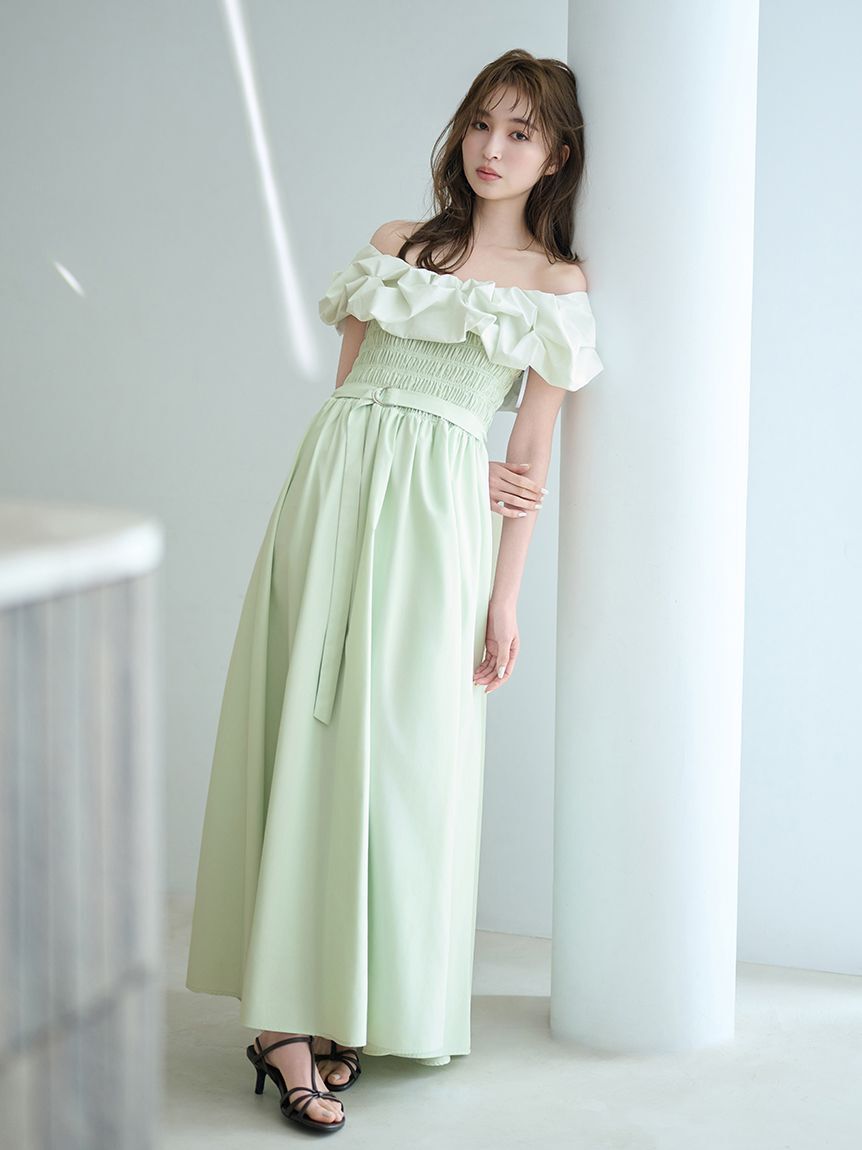 FRAY I.D「バルーンフリルシャーリングワンピース」|ワンピース|MNT