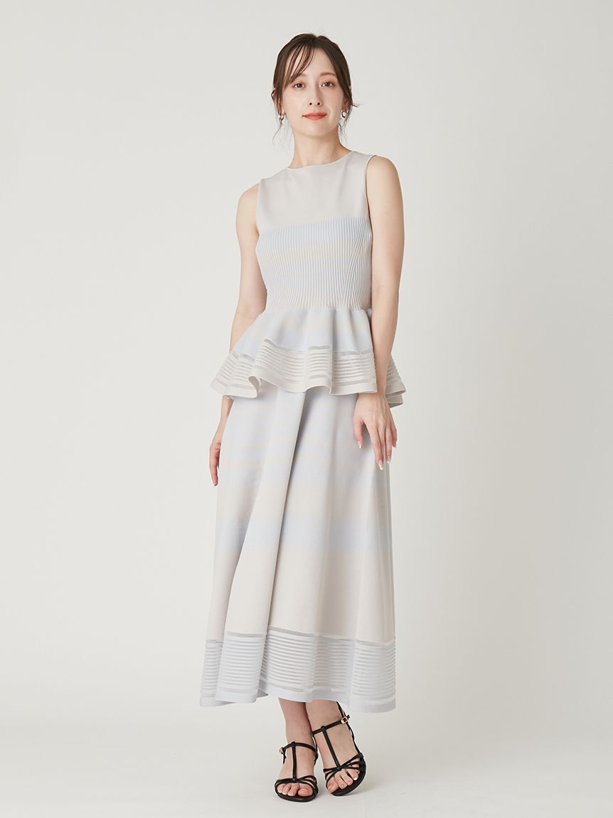 FRAY I.D「ホールガーメントペプラムニットワンピース／ウォッシャブル」|ワンピース|