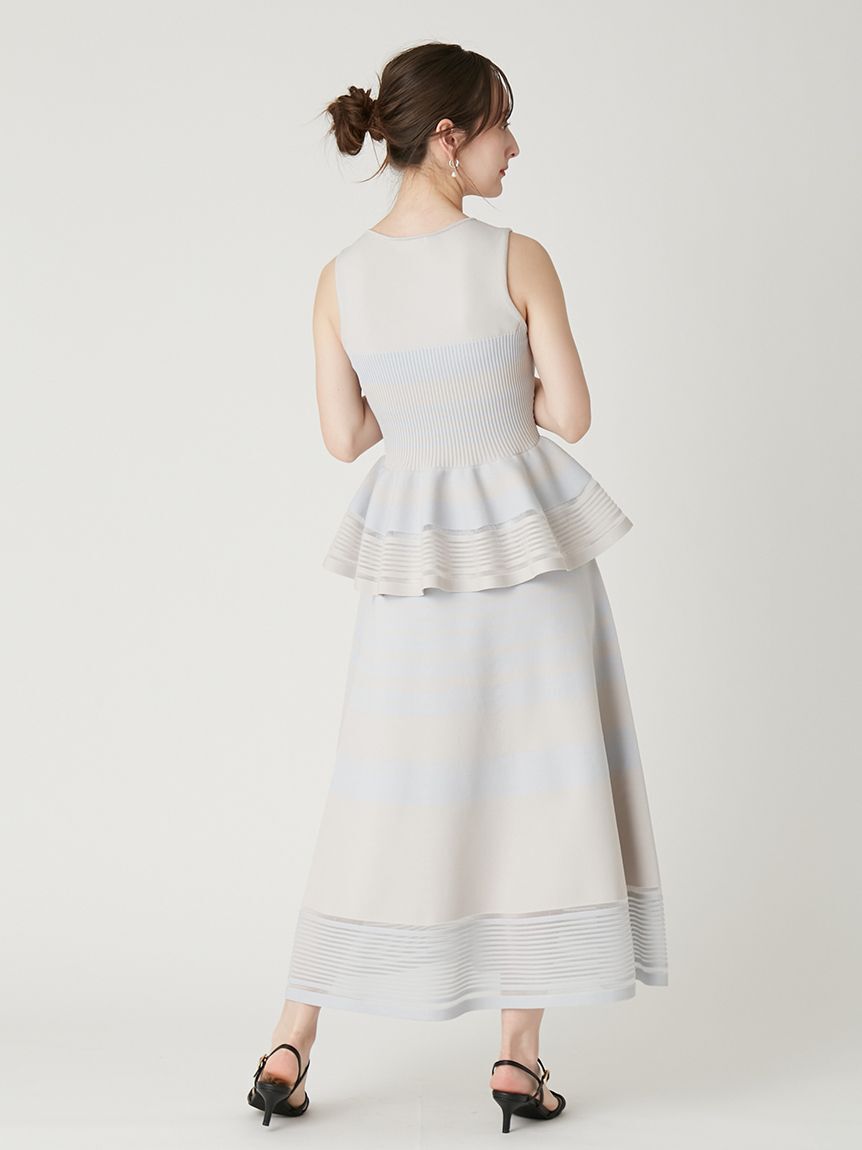 FRAY I.D「ホールガーメントペプラムニットワンピース／ウォッシャブル」|ワンピース|