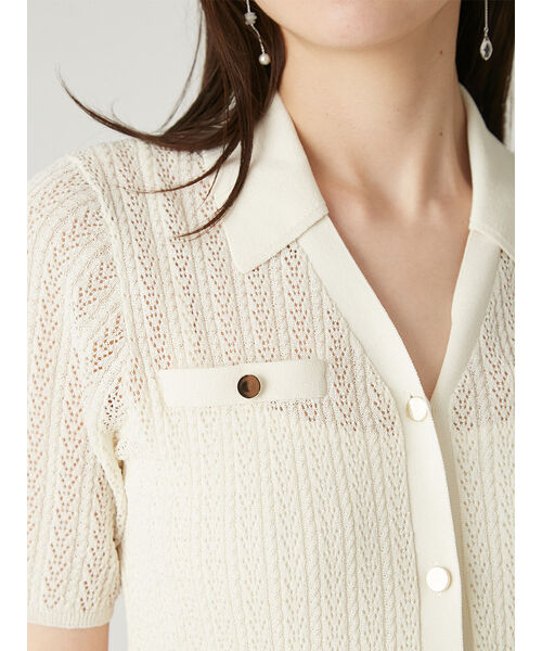 FRAY I.D「アイレットレースニットワンピース」|ワンピース|