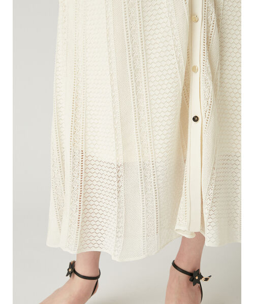FRAY I.D「アイレットレースニットワンピース」|ワンピース|
