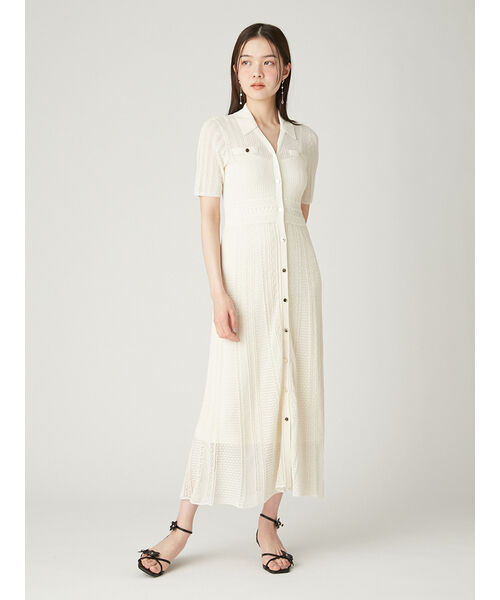 FRAY I.D「アイレットレースニットワンピース」|ワンピース|