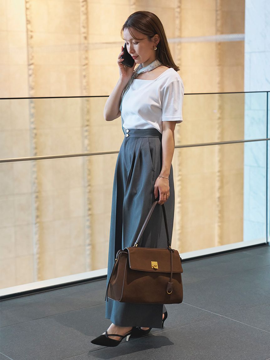 LILY BROWN Lingerie「骨格タイプ別カップインTシャツ【ナチュラル】（接触冷感）」|Tシャツ・カットソー|