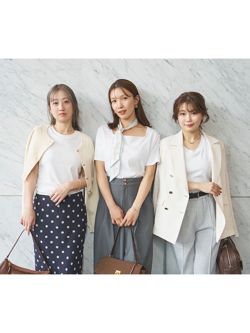 LILY BROWN Lingerie「骨格タイプ別カップインTシャツ【ナチュラル】（接触冷感）」|Tシャツ・カットソー|