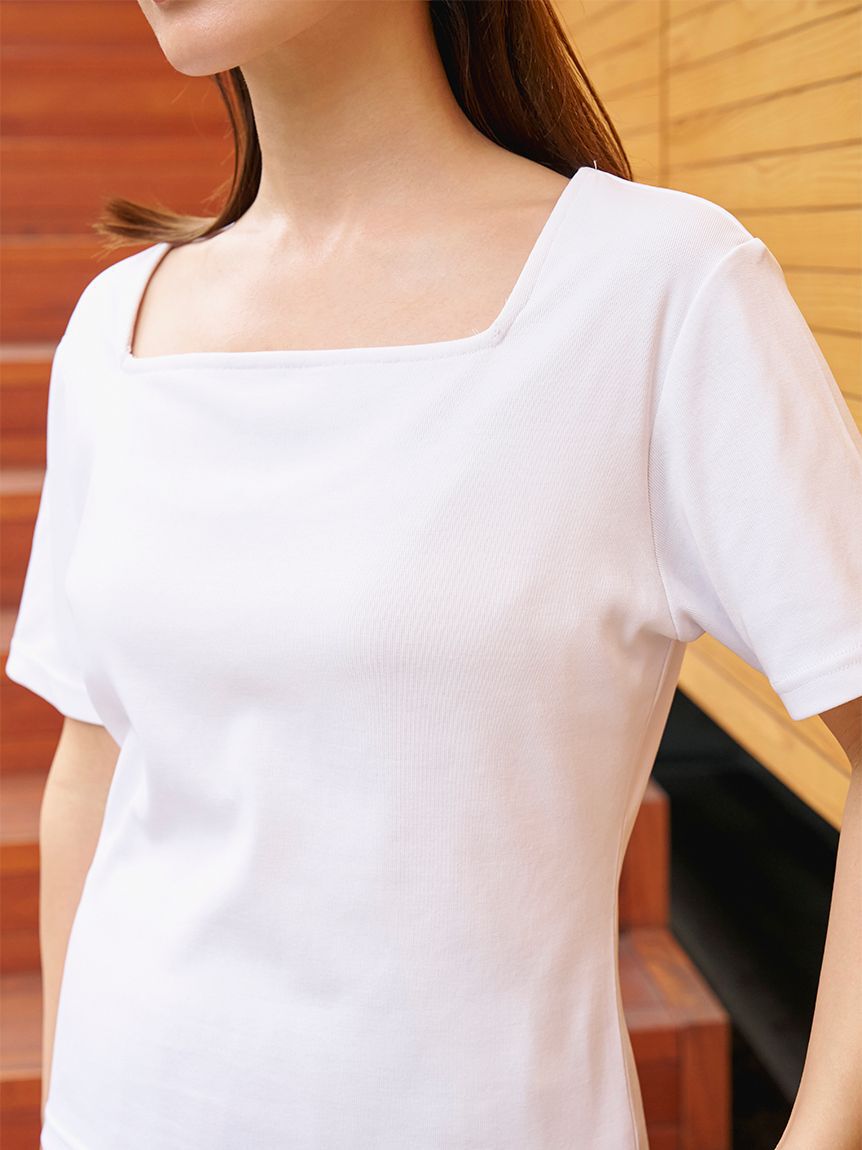 LILY BROWN Lingerie「骨格タイプ別カップインTシャツ【ナチュラル】（接触冷感）」|Tシャツ・カットソー|