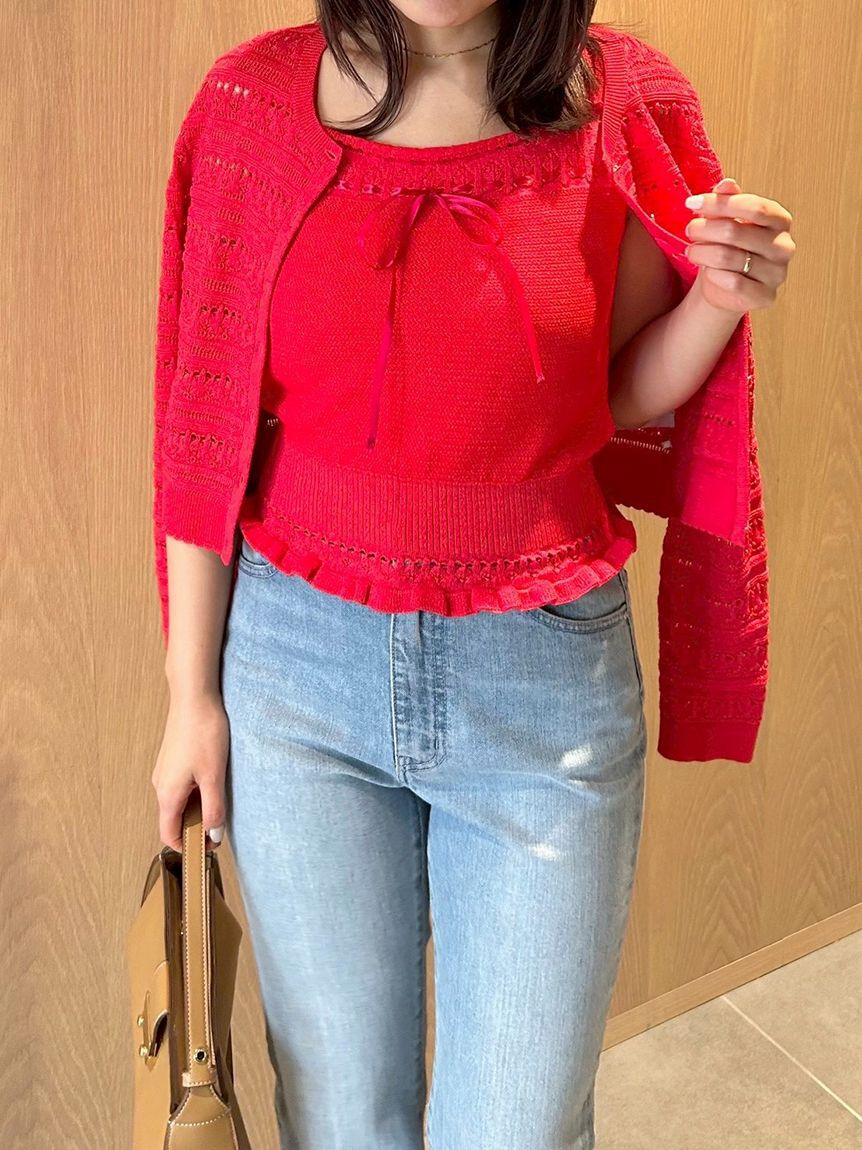 CELFORD「【洗える】レーシーニットアンサンブル」|ニット・セーター|