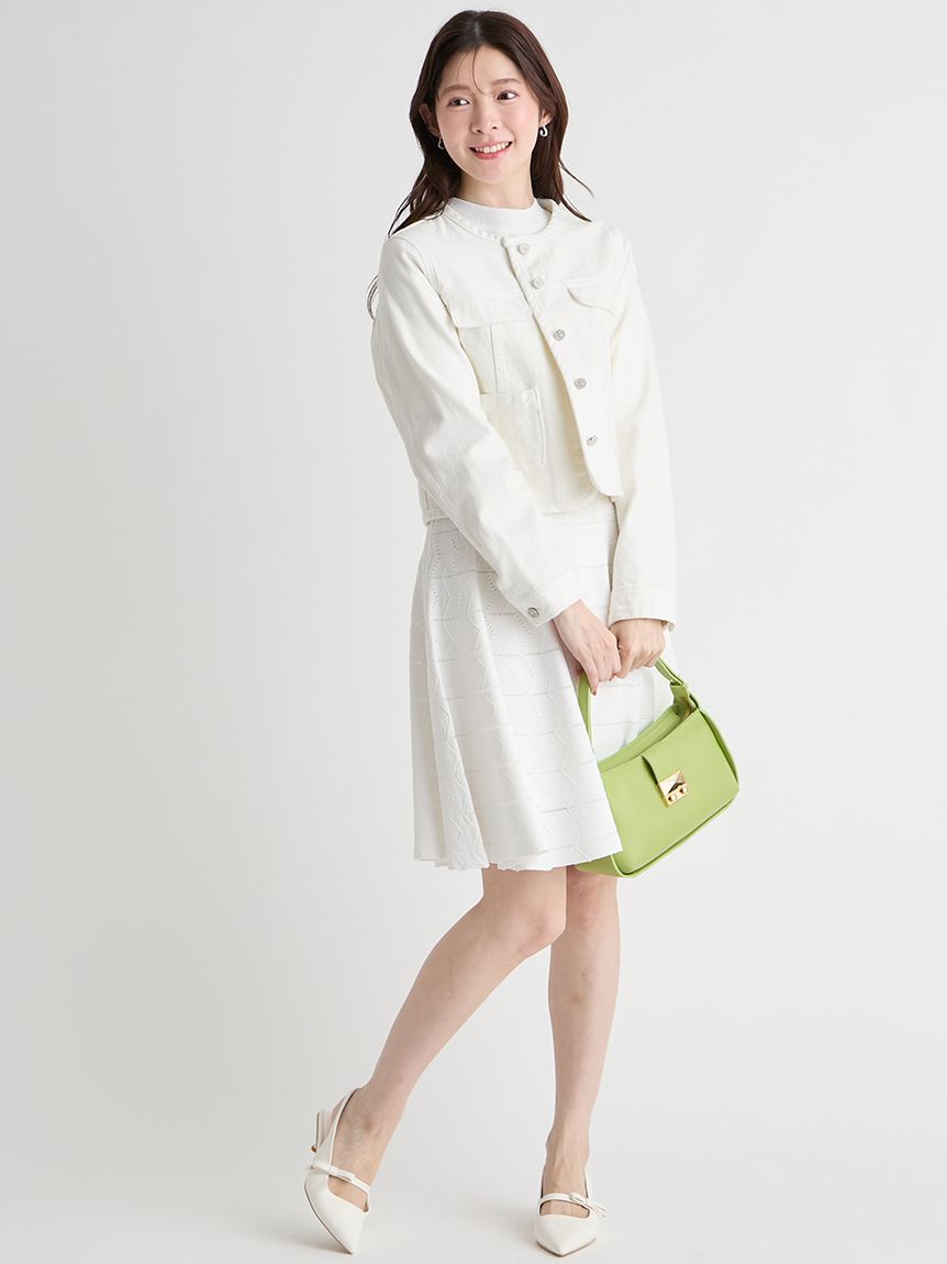 CELFORD「【洗える】アイレット柄ミニワンピース」|ワンピース|