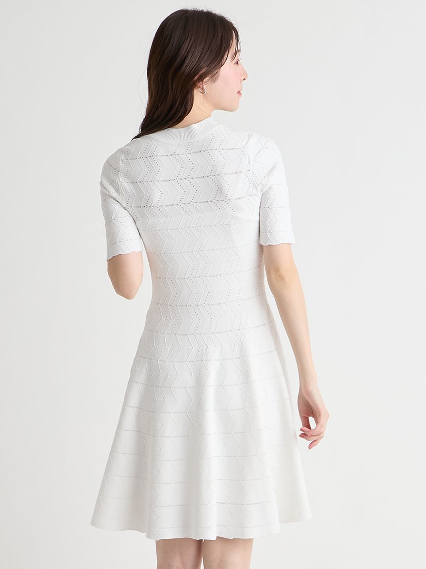 CELFORD「【洗える】アイレット柄ミニワンピース」|ワンピース|