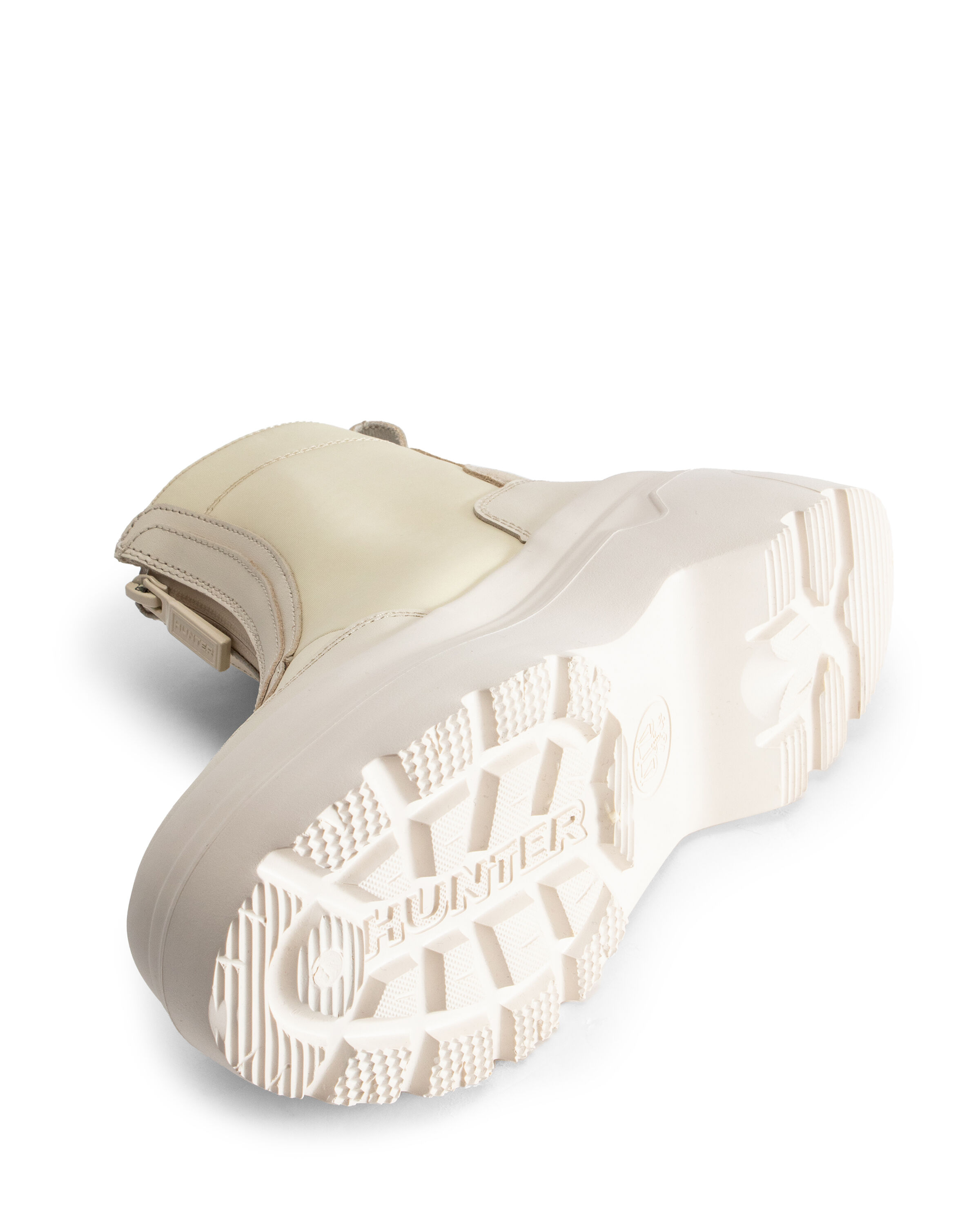 HUNTER「レディース エクスプローラー アンクル ジップ フラットフォームブーツ」|ショートブーツ|