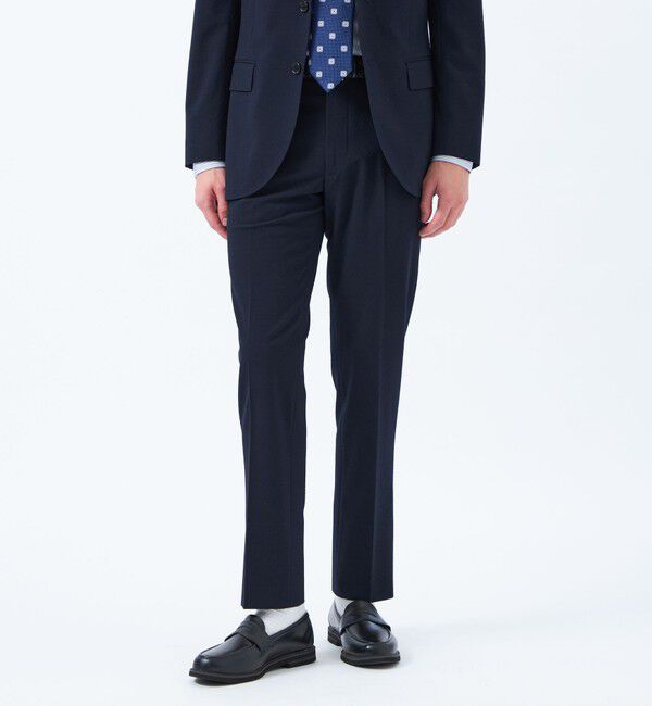 MACKINTOSH PHILOSOPHY「トロッター トラウザーズ#108 ウールサッカー」|スラックス|ネイビー