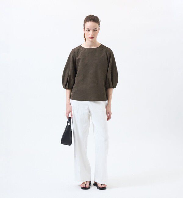 MACKINTOSH PHILOSOPHY「サマーサッカーパフスリーブブラウス」|シャツ・ブラウス|