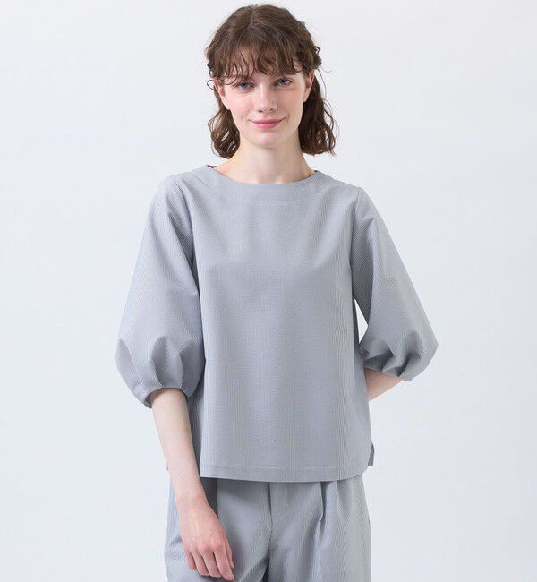 MACKINTOSH PHILOSOPHY「サマーサッカーパフスリーブブラウス」|シャツ・ブラウス|