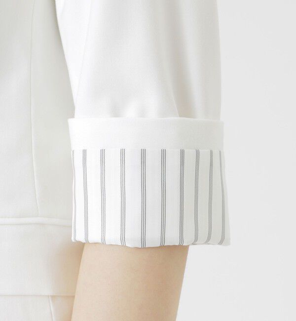  「【ウォッシャブル/セットアップ対応】ハーフスリーブシングルジャケット」|テーラードジャケット|