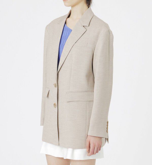  「【セットアップ対応】オックスリネーラジャケット」|テーラードジャケット|