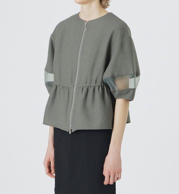  「バブルジャカードペプラムブルゾン」|ブルゾン・スタジャン|