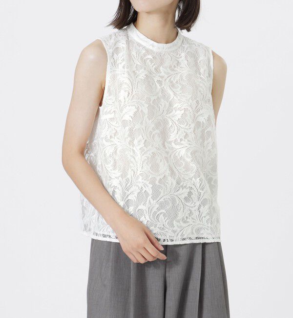  「ノースリーブレースブラウス」|シャツ・ブラウス|