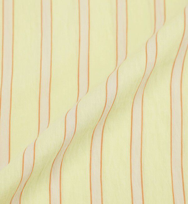  「ストライプリネンミックスギャザーブラウス」|シャツ・ブラウス|