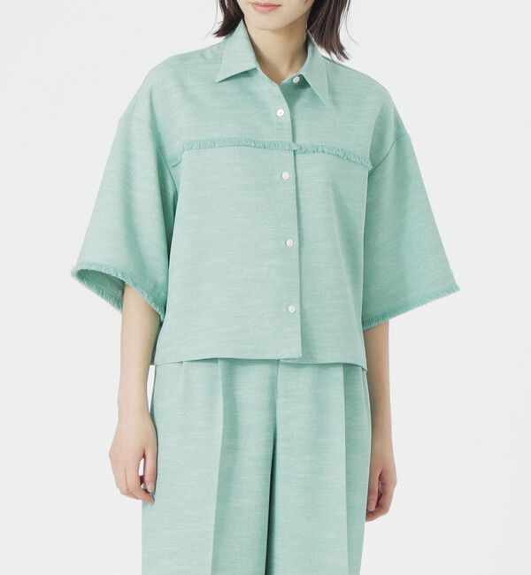  「フリンジハーフスリーブシャツ」|シャツ・ブラウス|