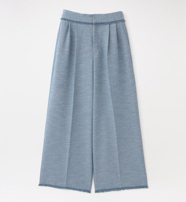  「フリンジワイドパンツ」|その他|サックスブルー
