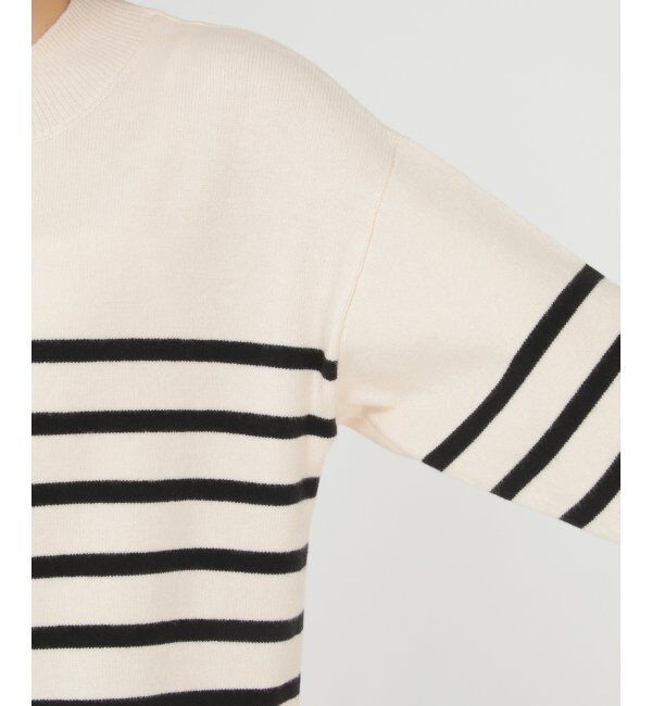 ikka「バックスリットボーダーニットプルオーバー」|ニット・セーター|