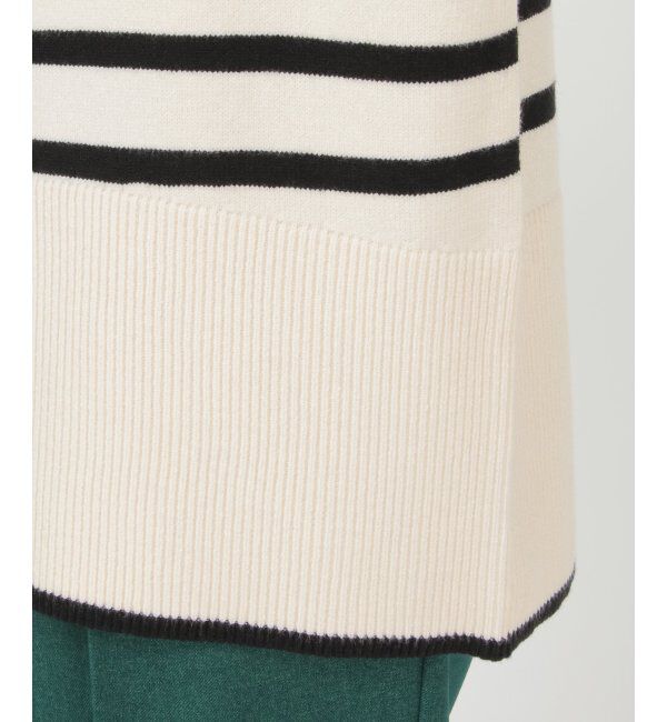 ikka「バックスリットボーダーニットプルオーバー」|ニット・セーター|