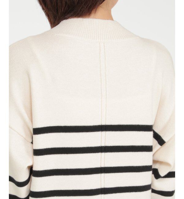 ikka「バックスリットボーダーニットプルオーバー」|ニット・セーター|