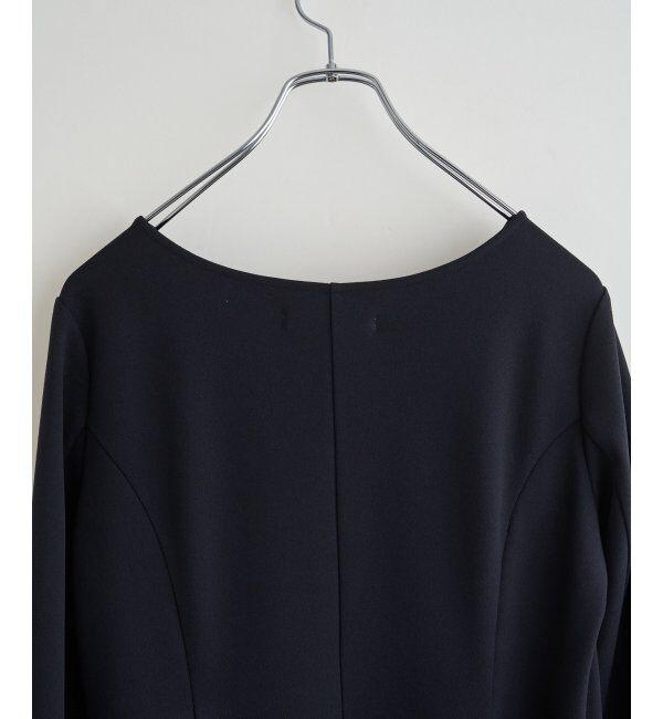 IKKA LOUNGE「カットジョーゼットウエストタブワンピース」|ドレス|