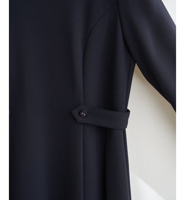 IKKA LOUNGE「カットジョーゼットウエストタブワンピース」|ドレス|