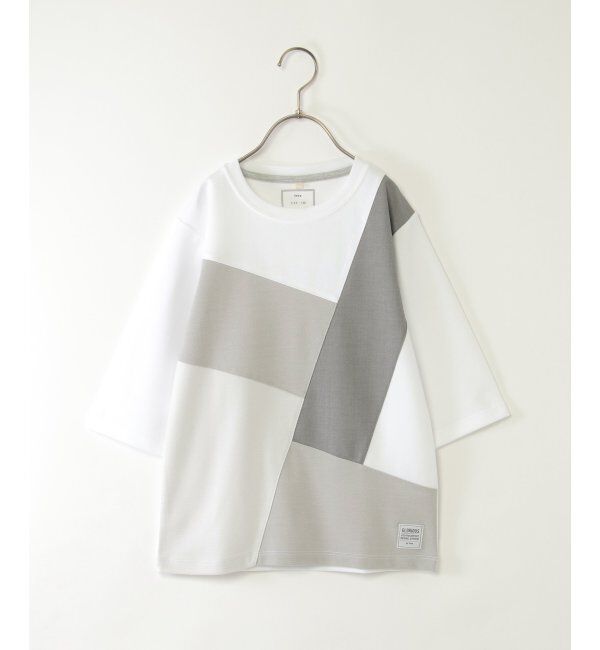 ikka kids「７ブソデポンチブロックスＴ」|Tシャツ・カットソー|ホワイト