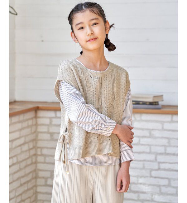 ikka kids「【親子コーデ】サイドリボンニットベストセット（120~160cm）」|その他|